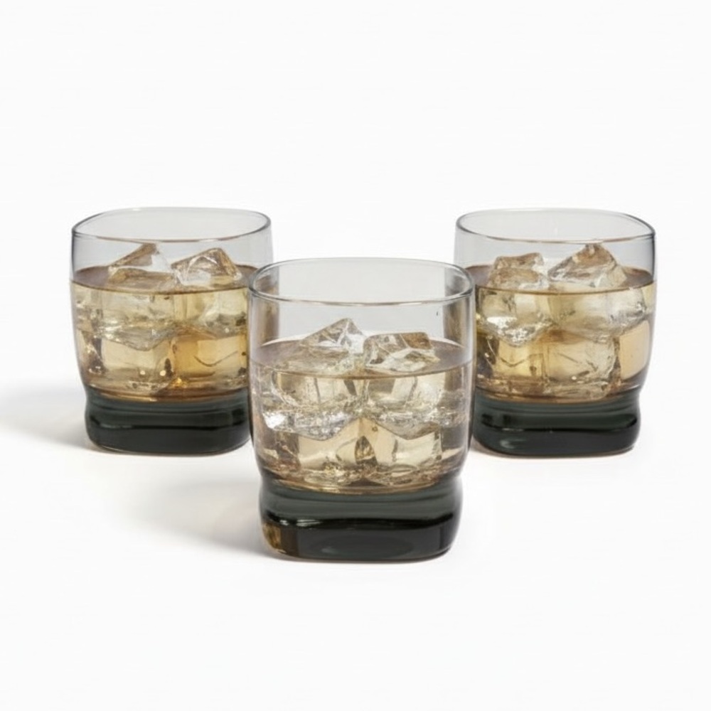 Set of 3 Vintage 60’s Libbey 12 oz. Carrington Smoke Glasses